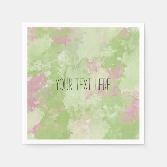 Girly Mint Pink Abstrakt Serviette (Vorderseite)