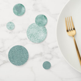 Girly Mint White Leopard Print Konfetti