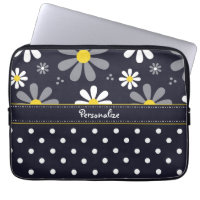 Girly Mod-Gänseblümchen und Polka-Punkte mit Namen
