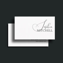 Girly Modern Calligraphy Minimalist White