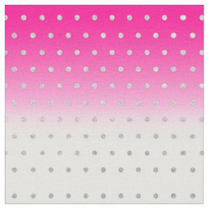 Girly Modern Glitzer Polka Dots Neon Pink Ombre Stoff
