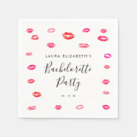 Girly Modern Kiss Lipstick-Junggeselinnen-Abschied