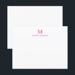 Girly Modern Monogram Initial Magenta Hot Pink Einladung<br><div class="desc">Das Design zeichnet sich durch einen personalisierten Monogramm-Initial und Namen in einem einfachen und modernen typografischen Schriftart aus.</div>