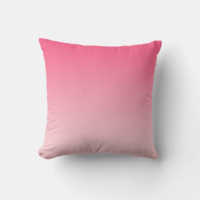 Girly Modern Pink Ombre Kissen (Vorderseite)