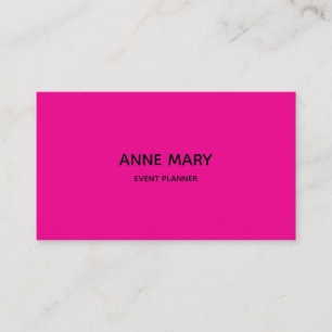 Girly Modern QR Code Kalligrafie Hot Pink Trendy Visitenkarte