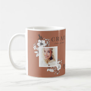 Girly Multi-Foto Blütenelegante Abschlussfeier Kaffeetasse