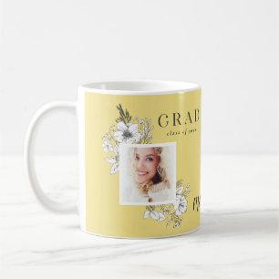 Girly Multi-Foto Blütenelegante Abschlussfeier Kaffeetasse