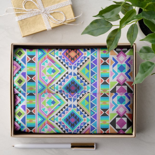 Girly Native Aztec Tribal Seidenpapier (Geschenk)