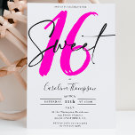 Girly neon rosa Randskript Foto Sweet 16 Einladung<br><div class="desc">Sie suchen die perfekte und coolste Sweet 16 Geburtstagsfeier? Holen Sie sich dieses trendige und schicke gürnige neon rosa Randskript Foto Sweet 16 einladen,  fügen Sie Ihr Foto auf der Rückseite mit einem eleganten Signaturskript. Kontaktieren Sie mich,  wenn Sie die Rose Gold Text anpassen möchten.</div>