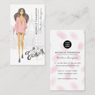 Girly New York Fashion Designer Business Card Visitenkarte
