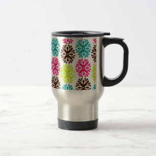 Girly niedliches Blumenmit blumenmuster des bunten Reisebecher