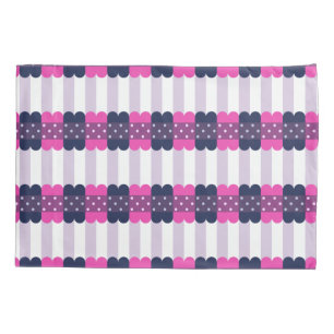 Girly niedliches lila und rosa Muster Kissenbezug