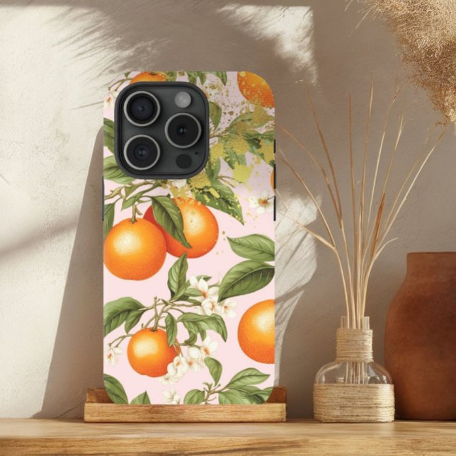 Girly Orange, Pastel Pink und Gold Orange Frucht Case-Mate iPhone Hülle (Von Creator hochgeladen)