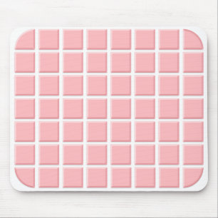Girly Pastel Pink Imitats Tiles Mousepad