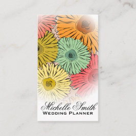 Girly Pastells Blume Florist Hochzeitsplaner Visitenkarte