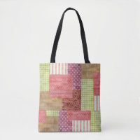 Girly Patchwork-Land-Art-Steppdecken-Block-Muster