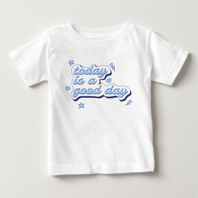 Girly Phrase Stars hört Rays Blue Baby T-shirt (Vorderseite)