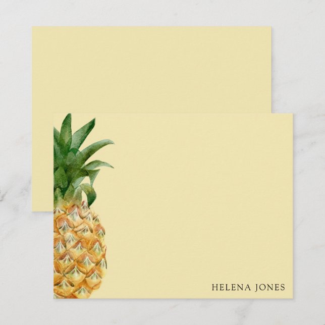 Girly Pineaple Correspondence Mitteilungskarte (Vorne/Hinten)