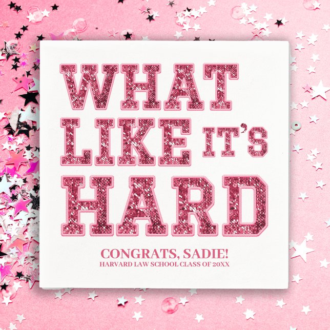 Girly Pink Aesthetic Law School Abschluss Deco Serviette (Von Creator hochgeladen)