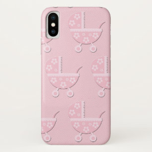 Girly PInk Baby Carriage Floral Case-Mate iPhone Hülle