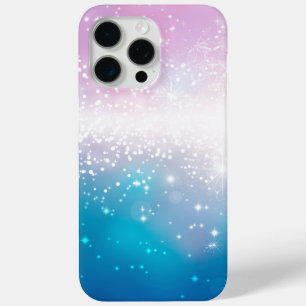 Girly Pink Blue Glitzer Bokeh Lights Case-Mate iPhone Hülle