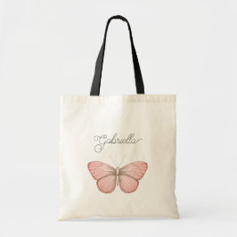 Girly Pink Butterfly Tragetasche