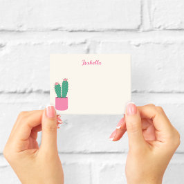 Girly Pink Cactus Houseplant Postit Notes Post-it Klebezettel