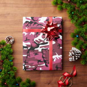 Girly Pink-Camouflage Geschenkpapier