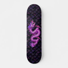Girly Pink Dragon auf Drachenskala Skateboard