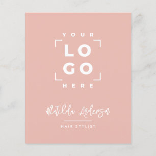 Girly pink elegante moderne Girly Preis QR-Code Flyer