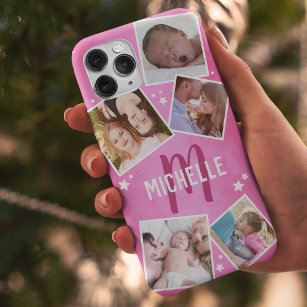 Girly Pink Familie FotoCollage Case-Mate iPhone Hülle
