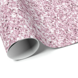 Girly Pink Glam Glitzer funkeln Geschenkpapier
