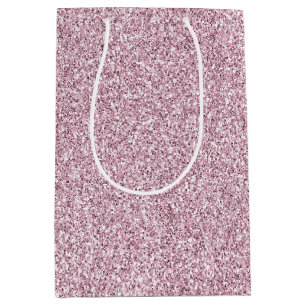 Girly Pink Glam Glitzer funkeln Mittlere Geschenktüte