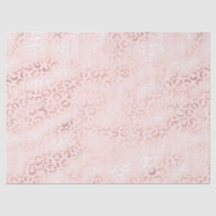 Girly Pink Glam Leopard Tier Geburtstag Seidenpapier