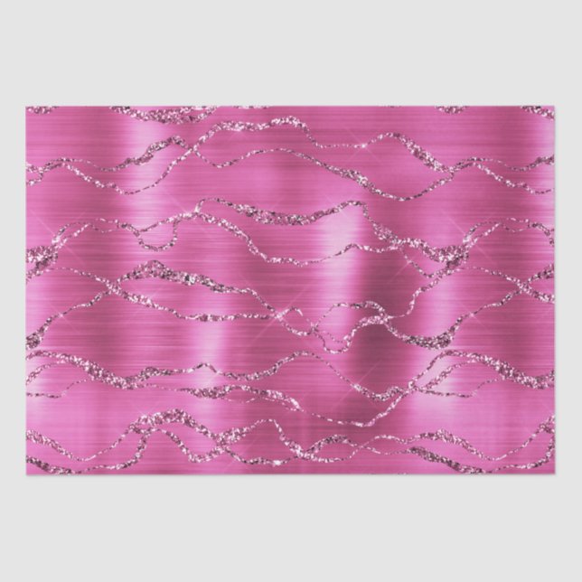 Girly Pink Glitz Glitzer Seidenpapier (Vorderseite)