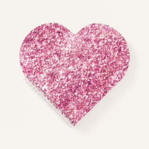 Girly Pink Glitzer Confetti Notizbuch