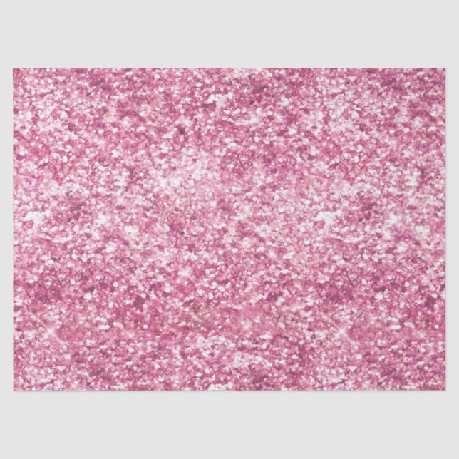 Girly Pink Glitzer Confetti Seidenpapier (Vorderseite)