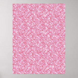 Girly Pink Glitzer gedruckt Poster