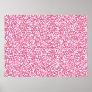 Girly Pink Glitzer gedruckt Poster