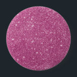 Girly Pink Glitzer Glam Button<br><div class="desc">Rosa Glitzer Glam Round Button</div>