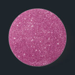 Girly Pink Glitzer Glam Button<br><div class="desc">Rosa Glitzer Glam Round Button</div>