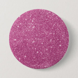 Girly Pink Glitzer Glam Button