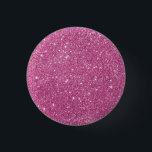 Girly Pink Glitzer Glam Button<br><div class="desc">Rosa Glitzer Glam Round Button</div>