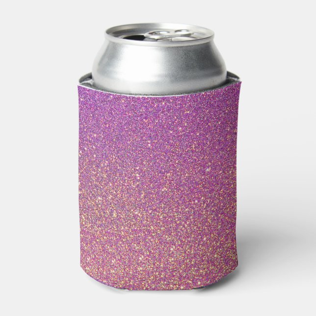 Girly Pink Glitzer Pattern Dosenkühler (Kanne Vorderseite)