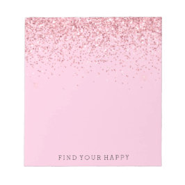 Girly Pink Glitzer Sparkle Notizblock