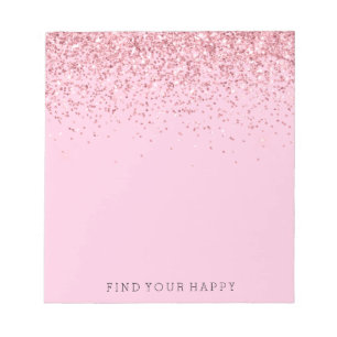 Girly Pink Glitzer Sparkle Notizblock