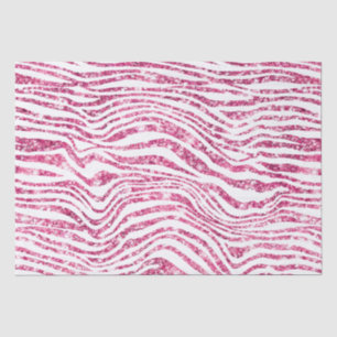 Girly Pink Glitzer Zebra Seidenpapier