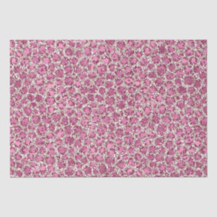 Girly Pink Glitzy Glam Glitzer Leopard Print Seidenpapier