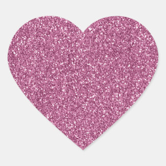 Girly Pink Glitzy Glam Sparkle Glitzer Herz-Aufkleber