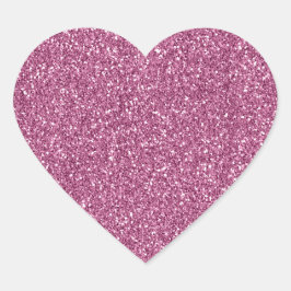 Girly Pink Glitzy Glam Sparkle Glitzer Herz-Aufkleber
